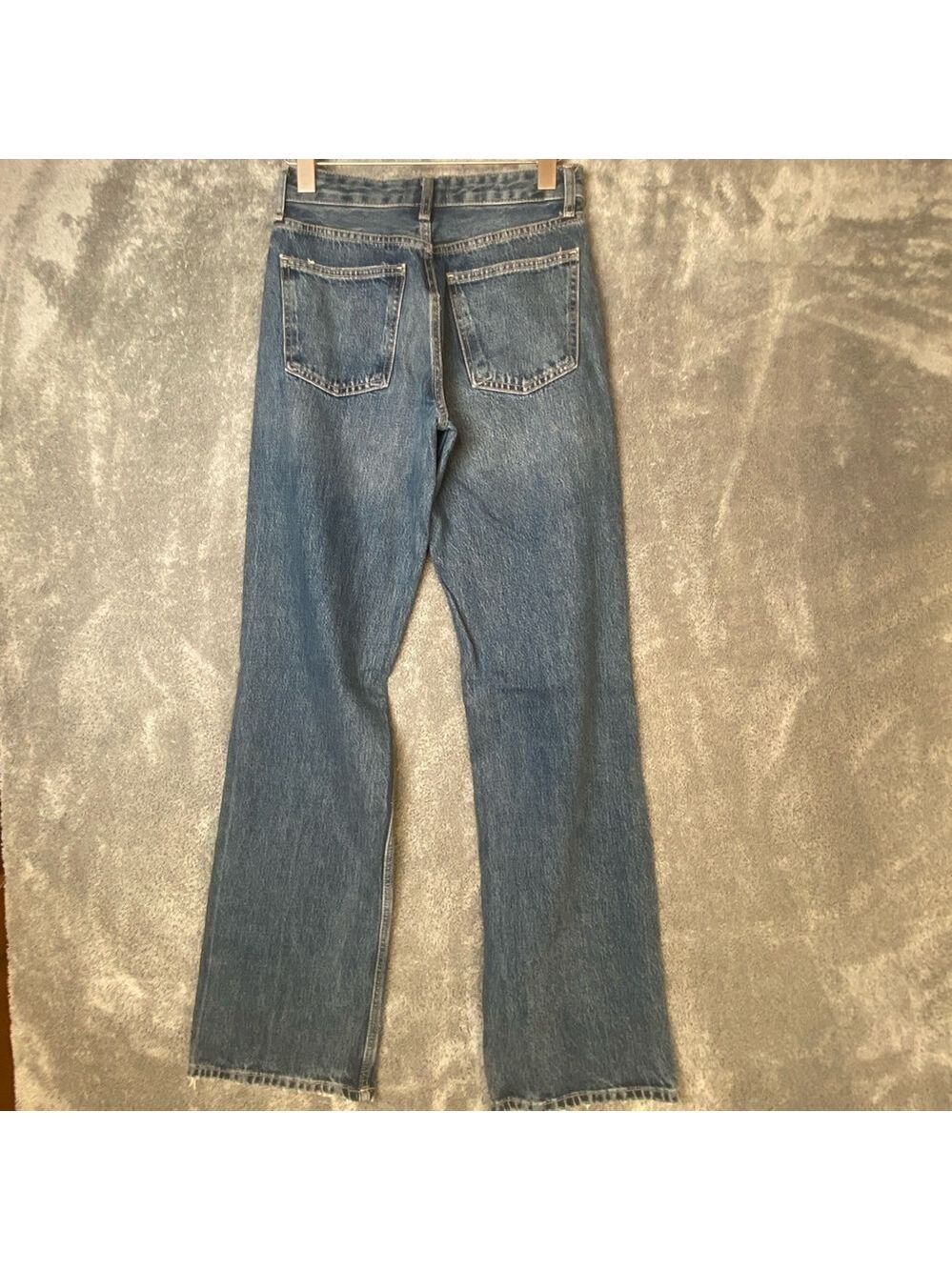 Zara High Waist Wide Leg Size 2 Leg 33 Inseam (Long) Medium Wash Faded Jeans - Picture 5 of 10